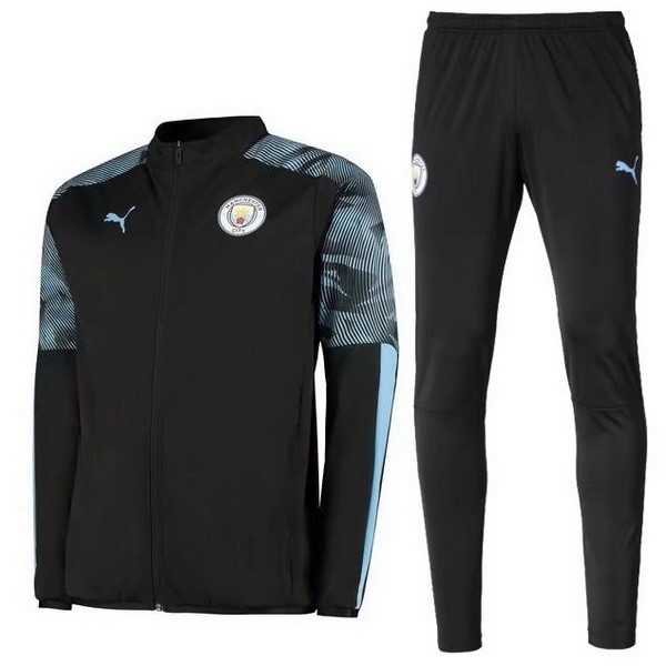 Survetement Football Manchester City 2019-20 Noir Bleu